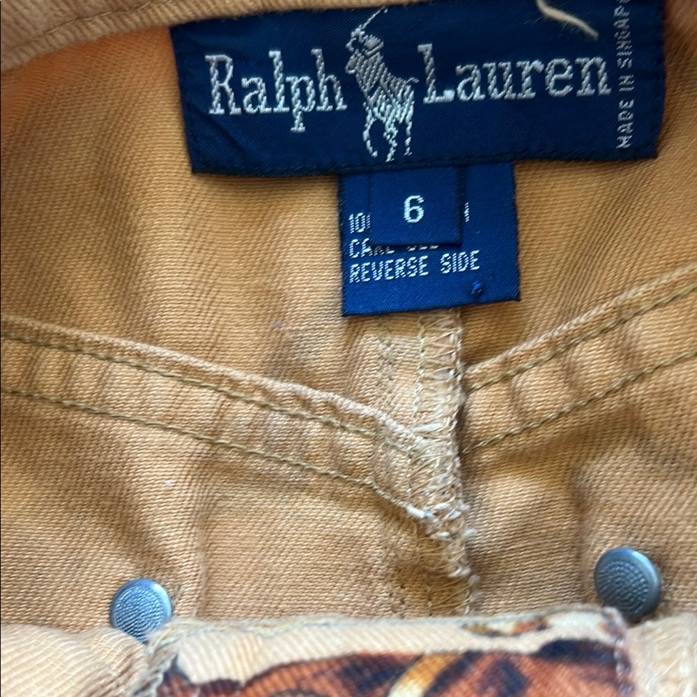 VINTAGE Polo by Ralph Lauren Camel Tan Polo Pony Print Pencil Skirt - Picture 3 of 6